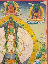 [sahasrabhuja Avalokitesvara], Buddhist Traditional Painting, Hand Painted, [real Gold]