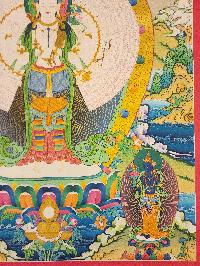 [sahasrabhuja Avalokitesvara], Buddhist Traditional Painting, Hand Painted, [real Gold]