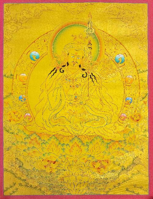 [padmasambhava], Buddhist Traditional Painting, Hand Painted, [real Gold]