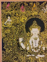 [chenrezig], Buddhist Traditional Painting, Hand Painted, [real Gold]