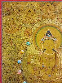 [chenrezig], Buddhist Traditional Painting, Hand Painted, [real Gold]