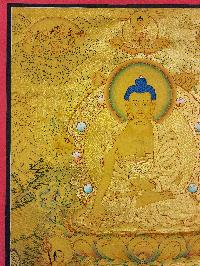 [shakyamuni Buddha], Buddhist Traditional Painting, Hand Painted, [real Gold]