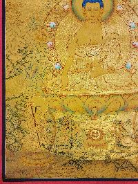 [shakyamuni Buddha], Buddhist Traditional Painting, Hand Painted, [real Gold]