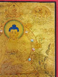 [shakyamuni Buddha], Buddhist Traditional Painting, Hand Painted, [real Gold]