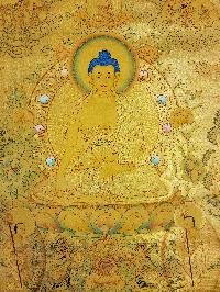 [shakyamuni Buddha], Buddhist Traditional Painting, Hand Painted, [real Gold]