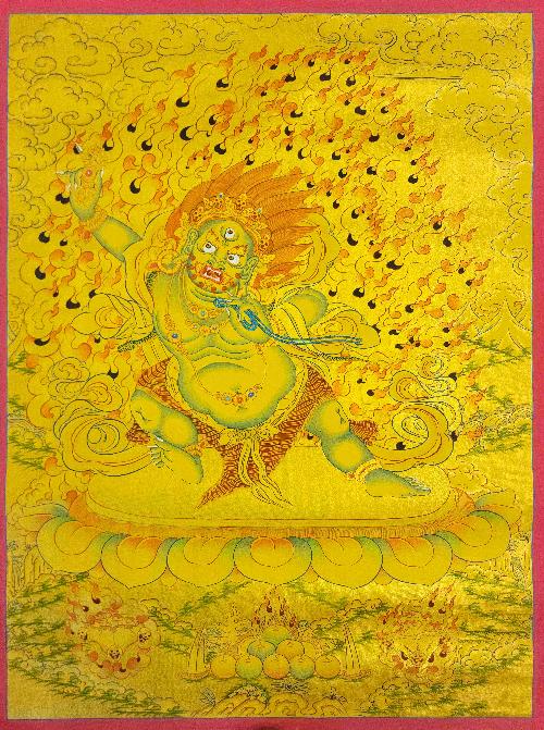 [vajrapani], Buddhist Traditional Painting, Hand Painted, [real Gold]