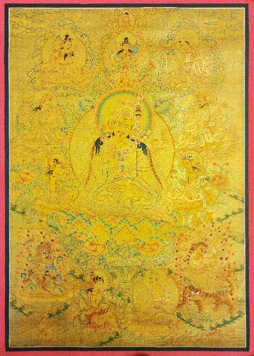 [padmasambhava], Buddhist Traditional Painting, Hand Painted, [real Gold]