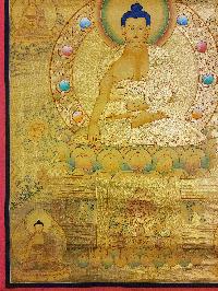 [shakyamuni Buddha], Buddhist Traditional Painting, Hand Painted, [real Gold]