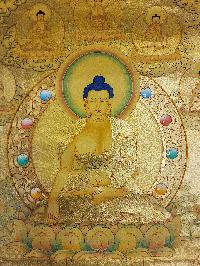 [shakyamuni Buddha], Buddhist Traditional Painting, Hand Painted, [real Gold]