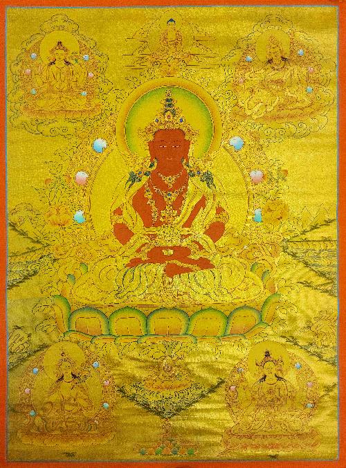 [aparimita], Buddhist Traditional Painting, Hand Painted, [real Gold]