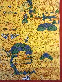 [buddha Life Story], Buddhist Traditional Painting, Hand Painted, [real Gold]