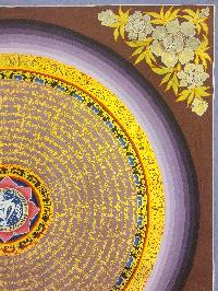 [mantra Mandala], Buddhist Traditional Painting, Hand Painted, [real Gold]