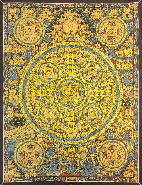 [mandala], Buddhist Traditional Painting, Hand Painted, [real Gold]