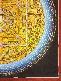 [mantra Mandala], Buddhist Traditional Painting, Hand Painted, [real Gold]