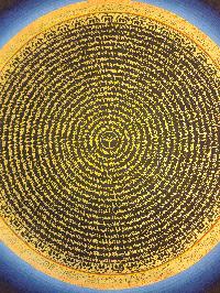 [mantra Mandala], Buddhist Traditional Painting, Hand Painted, [real Gold]