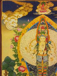 [sahasrabhuja Avalokitesvara], Buddhist Traditional Painting, Hand Painted, [real Gold]