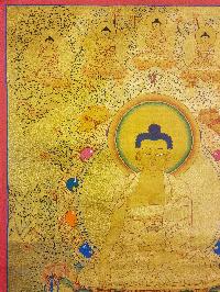 [shakyamuni Buddha], Buddhist Traditional Painting, Hand Painted, [real Gold]