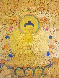 [shakyamuni Buddha], Buddhist Traditional Painting, Hand Painted, [real Gold]