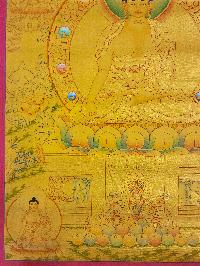 [shakyamuni Buddha], Buddhist Traditional Painting, Hand Painted, [real Gold]