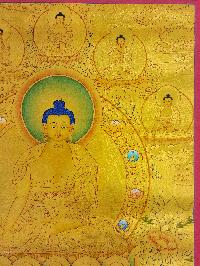 [shakyamuni Buddha], Buddhist Traditional Painting, Hand Painted, [real Gold]