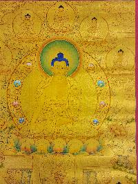 [shakyamuni Buddha], Buddhist Traditional Painting, Hand Painted, [real Gold]