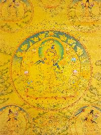 [five Dhyani Manjushri], Buddhist Traditional Painting, Hand Painted, [real Gold]