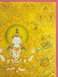 [chenrezig], Buddhist Traditional Painting, Hand Painted, [real Gold]