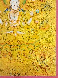 [chenrezig], Buddhist Traditional Painting, Hand Painted, [real Gold]