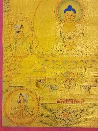 [amitabha Buddha], Buddhist Traditional Painting, Hand Painted, [real Gold]