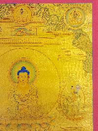 [amitabha Buddha], Buddhist Traditional Painting, Hand Painted, [real Gold]