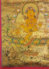 [five Jambhala], Buddhist Traditional Painting, Hand Painted, [real Gold]