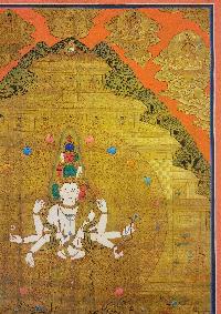 [sahasrabhuja Avalokitesvara], Buddhist Traditional Painting, Hand Painted, [real Gold]