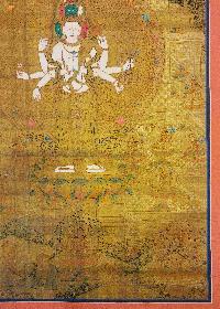 [sahasrabhuja Avalokitesvara], Buddhist Traditional Painting, Hand Painted, [real Gold]