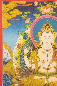 [chenrezig], Buddhist Traditional Painting, Hand Painted, [real Gold]