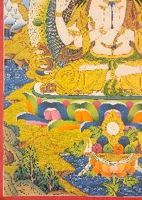 [chenrezig], Buddhist Traditional Painting, Hand Painted, [real Gold]