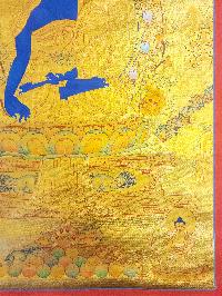 [medicine Buddha], Buddhist Traditional Painting, Hand Painted, [real Gold]