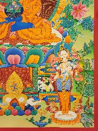 [medicine Buddha], Buddhist Traditional Painting, Hand Painted, [real Gold]