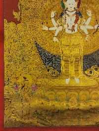 [sahasrabhuja Avalokitesvara], Buddhist Traditional Painting, Hand Painted, [real Gold]