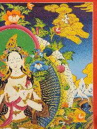 [white Tara], Buddhist Traditional Painting, Hand Painted, [real Gold]