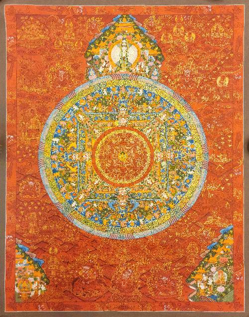 [mandala], Buddhist Traditional Painting, Hand Painted, [real Gold]