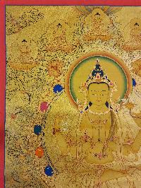 [chenrezig], Buddhist Traditional Painting, Hand Painted, [real Gold]