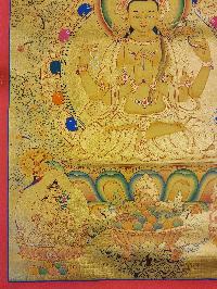 [chenrezig], Buddhist Traditional Painting, Hand Painted, [real Gold]