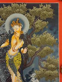 [white Tara], Buddhist Traditional Painting, Hand Painted, [real Gold]