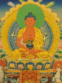 [amitabha Buddha], Buddhist Traditional Painting, Hand Painted, [real Gold]