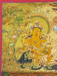 [jambhala: Namtose], Buddhist Traditional Painting, Hand Painted, [real Gold]