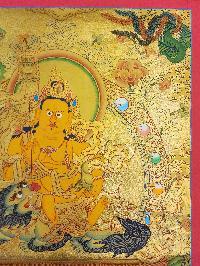 [jambhala: Namtose], Buddhist Traditional Painting, Hand Painted, [real Gold]