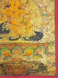 [jambhala: Namtose], Buddhist Traditional Painting, Hand Painted, [real Gold]