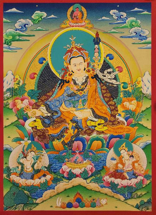 [padmasambhava], Buddhist Traditional Painting, Hand Painted, [real Gold]