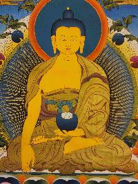 [shakyamuni Buddha], Buddhist Traditional Painting, Hand Painted, [real Gold]