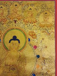 [shakyamuni Buddha], Buddhist Traditional Painting, Hand Painted, [real Gold]